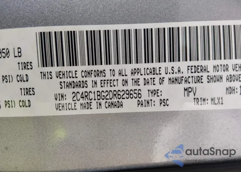 2013 Chrysler Town & Country Touring z USA, uszkodzony, nr VIN 2C4RC1BG2DR629656